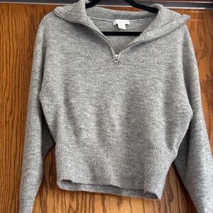 H&M Light Gray Cowl Neck Sweater